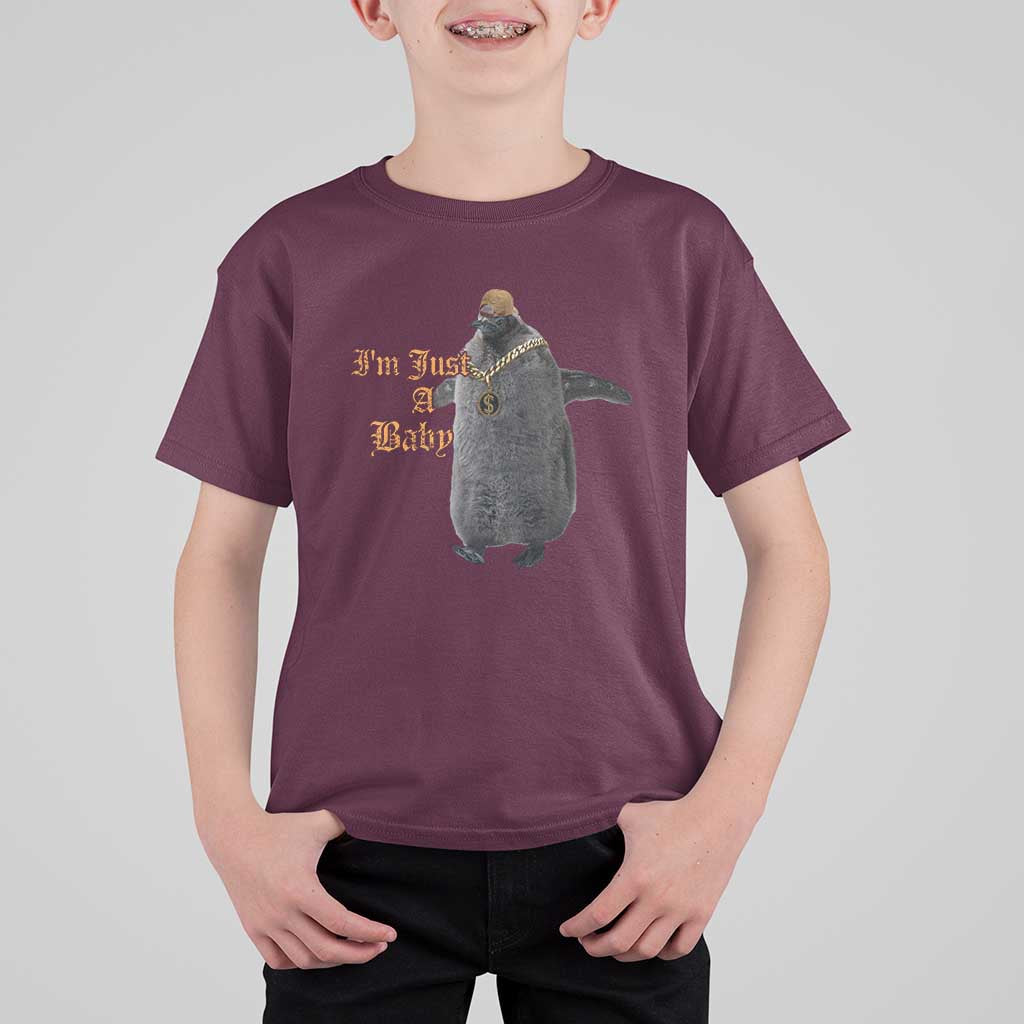 Funny Pesto Penguin T Shirt For Kid I'm Just A Baby Hiphop - Wonder Print Shop