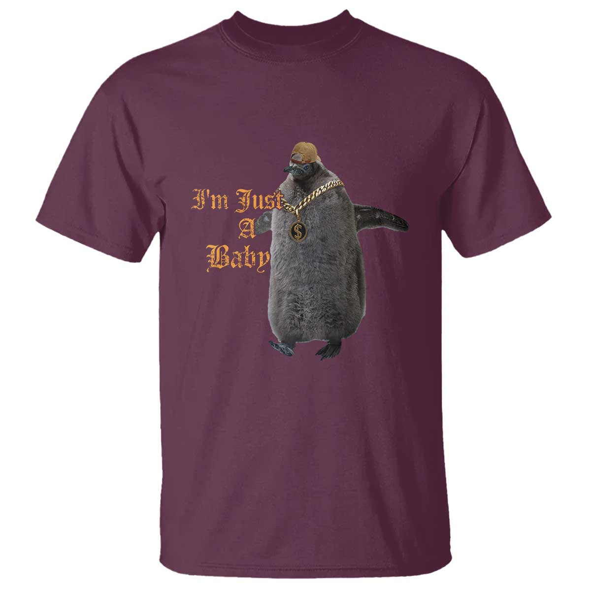 Funny Pesto Penguin T Shirt I'm Just A Baby Hiphop - Wonder Print Shop