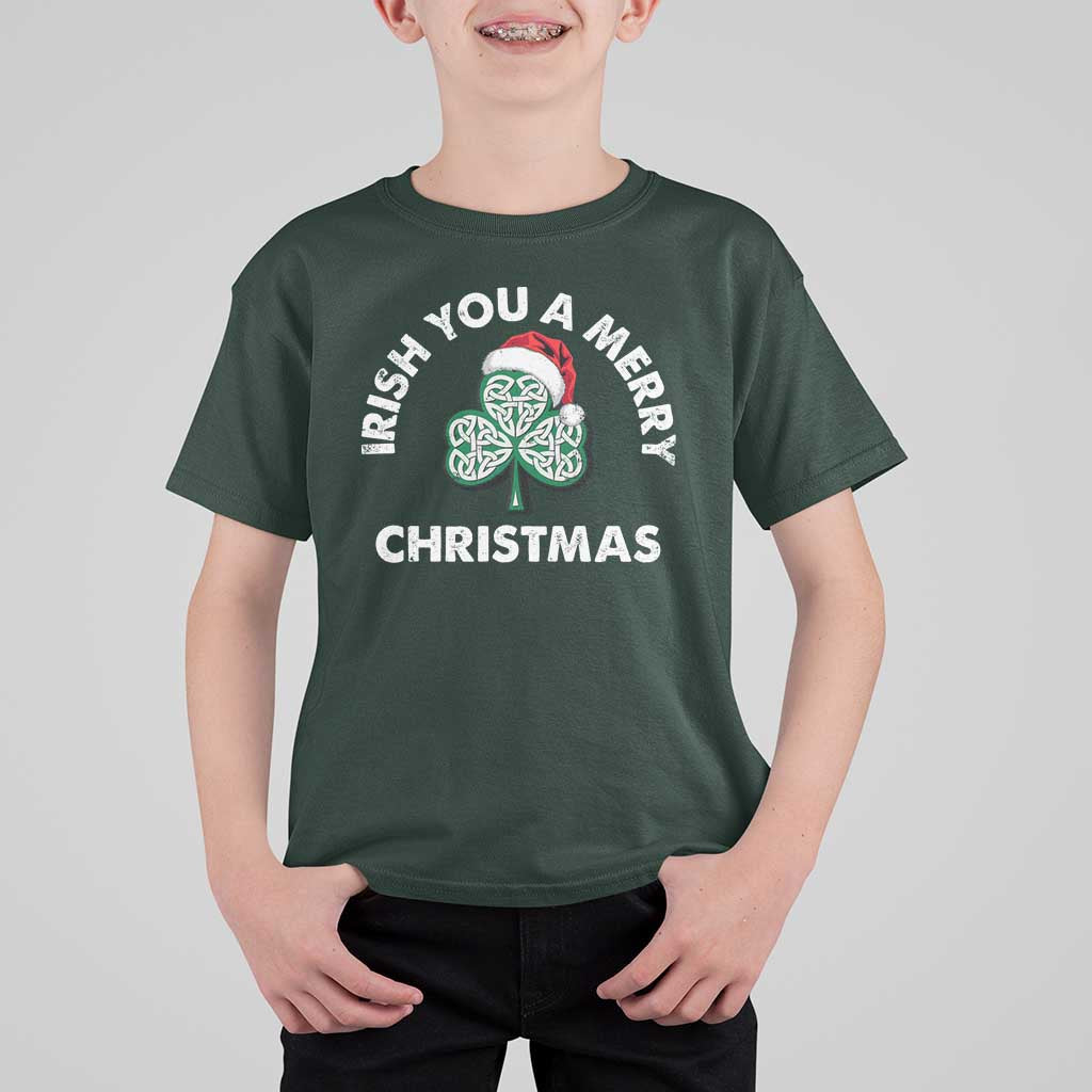 Irish Christmas T Shirt For Kid Irish You A Merry Christmas Celtic Shamrock - Wonder Print Shop