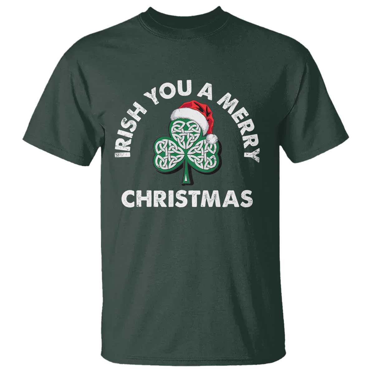 Irish Christmas T Shirt Irish You A Merry Christmas Celtic Shamrock - Wonder Print Shop