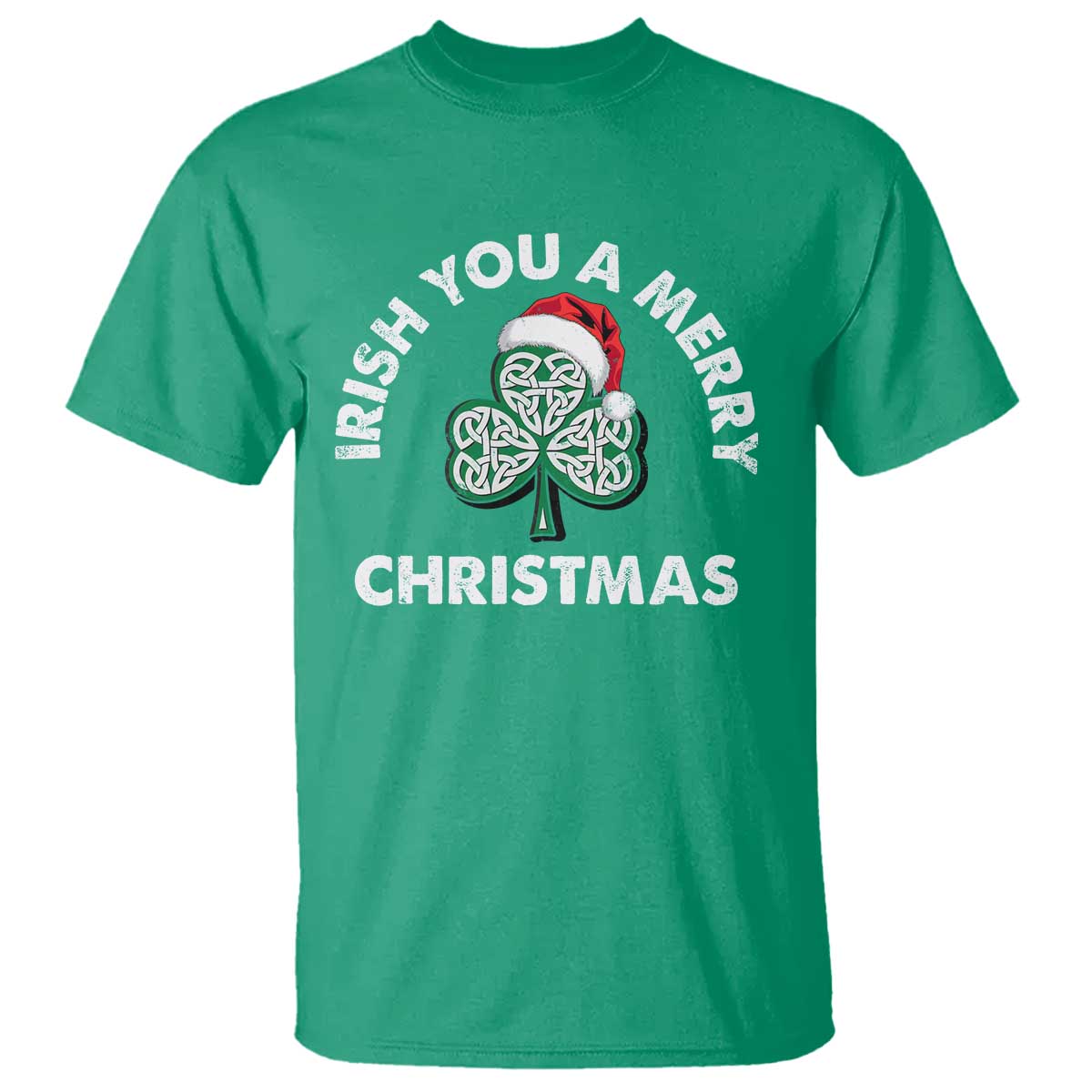 Irish Christmas T Shirt Irish You A Merry Christmas Celtic Shamrock - Wonder Print Shop