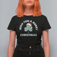 Irish Christmas T Shirt For Women Irish You A Merry Christmas Celtic Shamrock - Wonder Print Shop