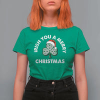 Irish Christmas T Shirt For Women Irish You A Merry Christmas Celtic Shamrock - Wonder Print Shop