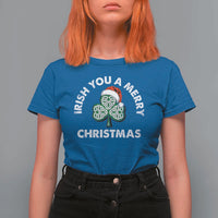 Irish Christmas T Shirt For Women Irish You A Merry Christmas Celtic Shamrock - Wonder Print Shop