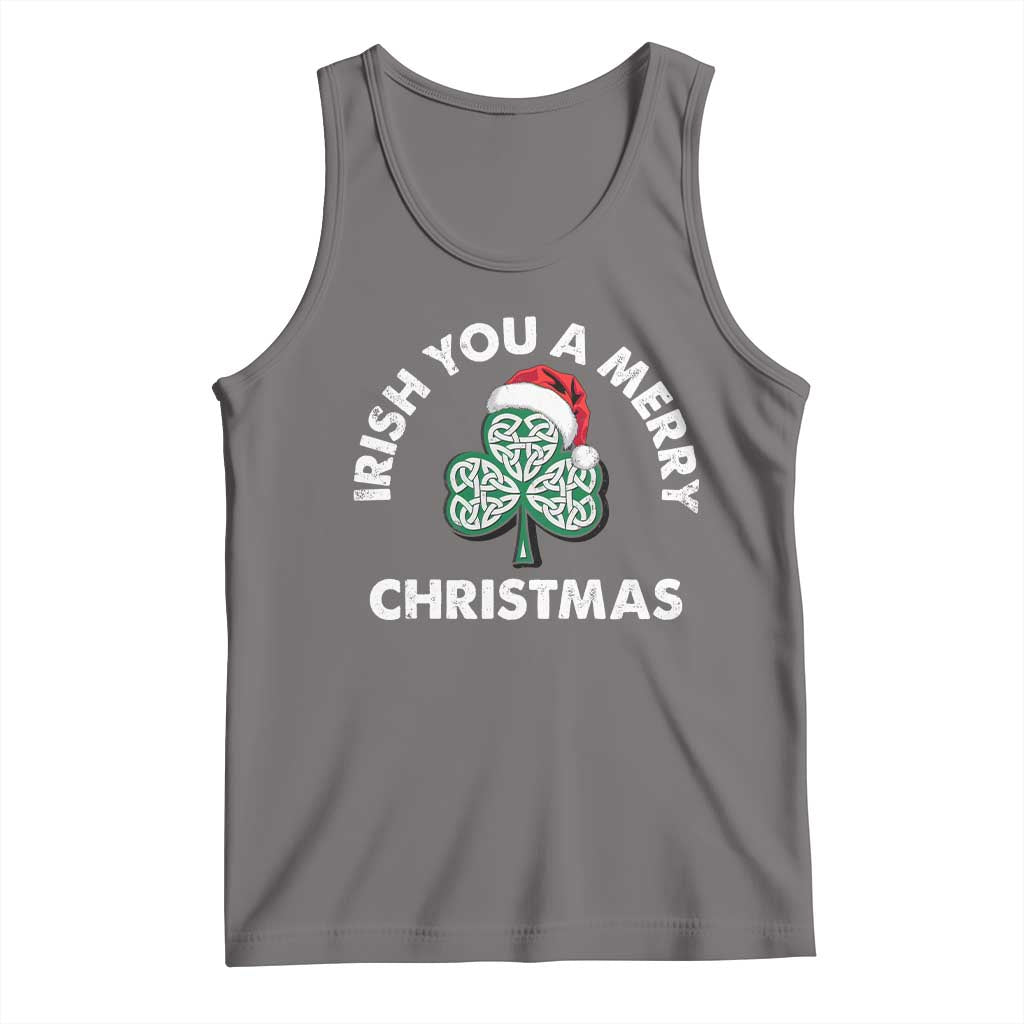 Irish Christmas Tank Top Irish You A Merry Christmas Celtic Shamrock