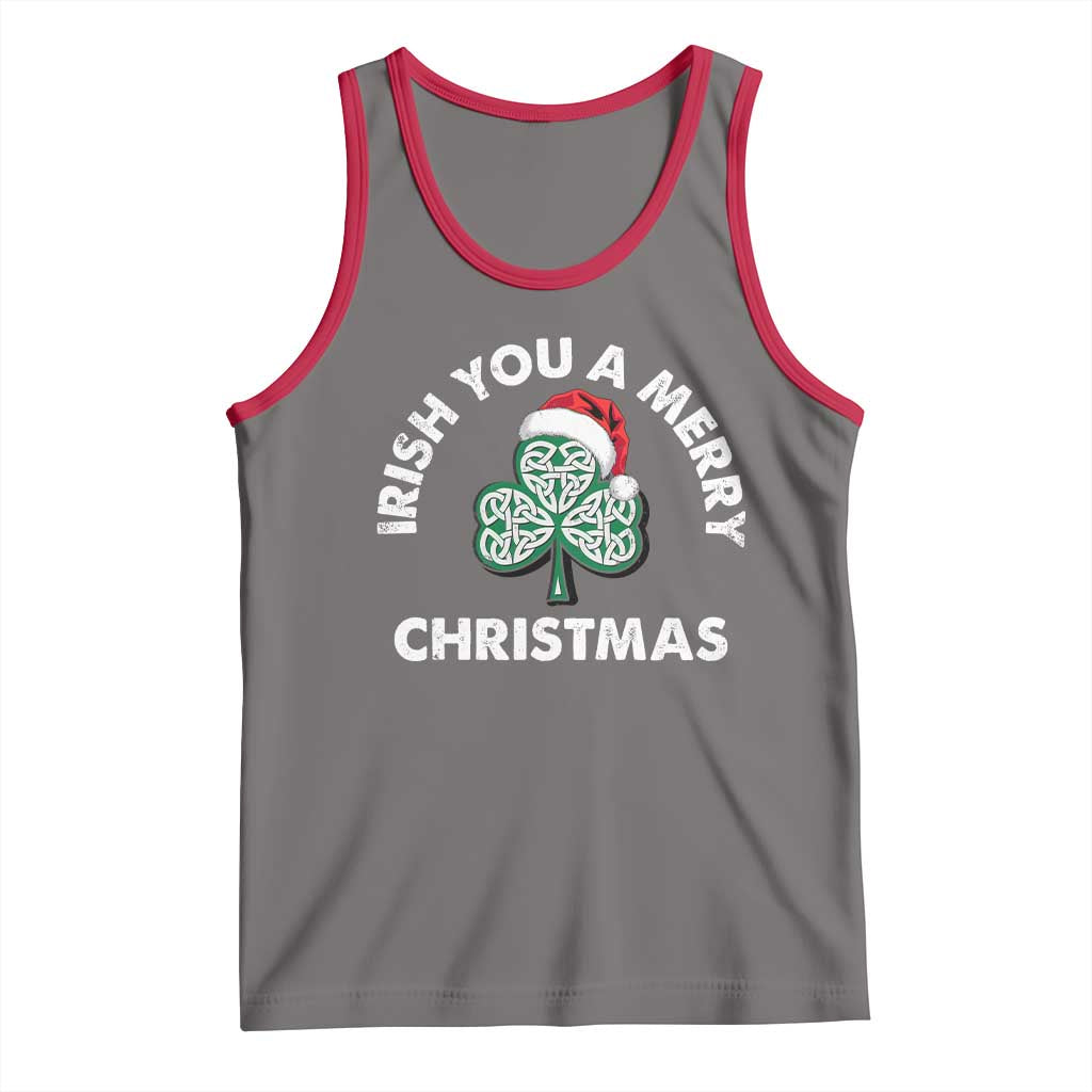 Irish Christmas Tank Top Irish You A Merry Christmas Celtic Shamrock
