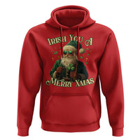 Irish You A Merry Xmas Hoodie Shamrock Santa Ireland Lucky