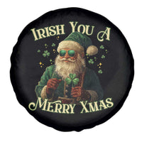 Irish You A Merry Xmas Spare Tire Cover Shamrock Santa Ireland Lucky