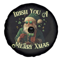 Irish You A Merry Xmas Spare Tire Cover Shamrock Santa Ireland Lucky