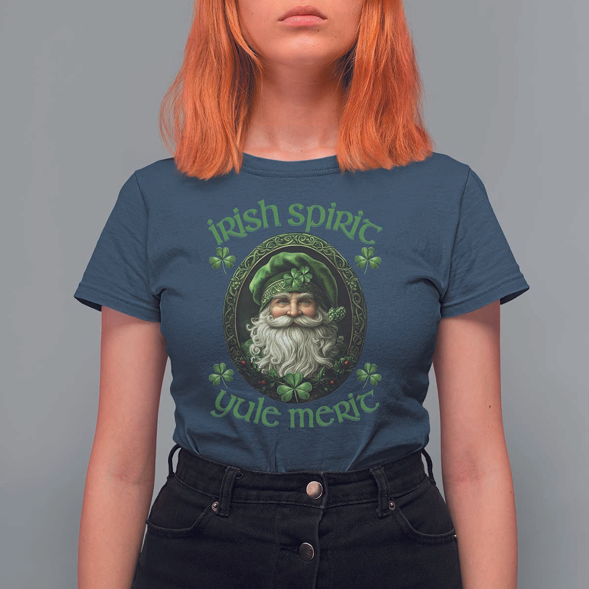 Irish Spirit Yule Merit T Shirt For Women - Wonder Print Shop
