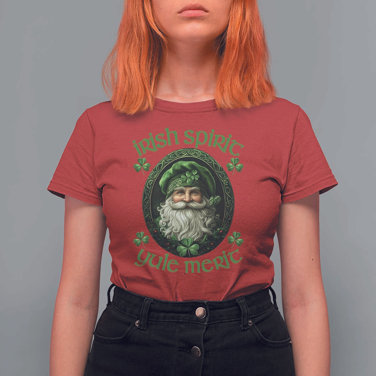 Irish Spirit Yule Merit T Shirt For Women - Wonder Print Shop