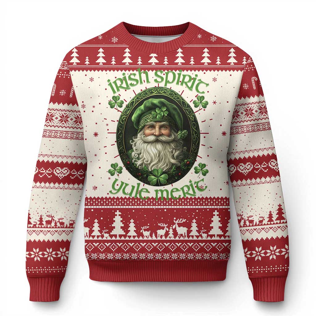 Irish Spirit Yule Merit Ugly Christmas Sweater - Wonder Print Shop