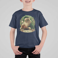 Irish Christmas T Shirt For Kid Nollaig Shona Duit Shamrock Santa Drinking Beer - Wonder Print Shop