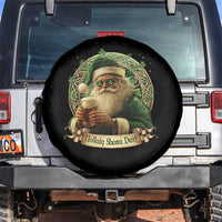 Irish Christmas Spare Tire Cover Nollaig Shona Duit Shamrock Santa Drinking Beer