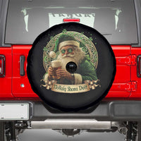 Irish Christmas Spare Tire Cover Nollaig Shona Duit Shamrock Santa Drinking Beer