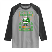 Irish Christmas Raglan Shirt Nollaig Shona Duit Shamrock Santa Lucky For Everyone