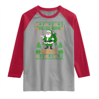 Irish Christmas Raglan Shirt Nollaig Shona Duit Shamrock Santa Lucky For Everyone