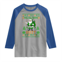 Irish Christmas Raglan Shirt Nollaig Shona Duit Shamrock Santa Lucky For Everyone