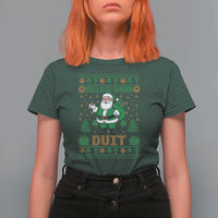 Irish Christmas T Shirt For Women Nollaig Shona Duit Shamrock Santa Lucky For Everyone - Wonder Print Shop