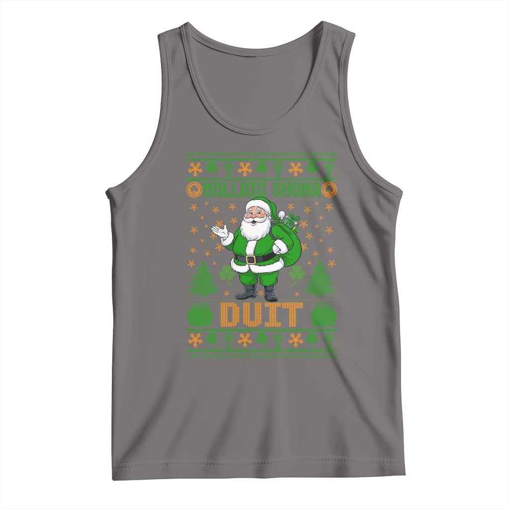 Irish Christmas Tank Top Nollaig Shona Duit Shamrock Santa Lucky For Everyone