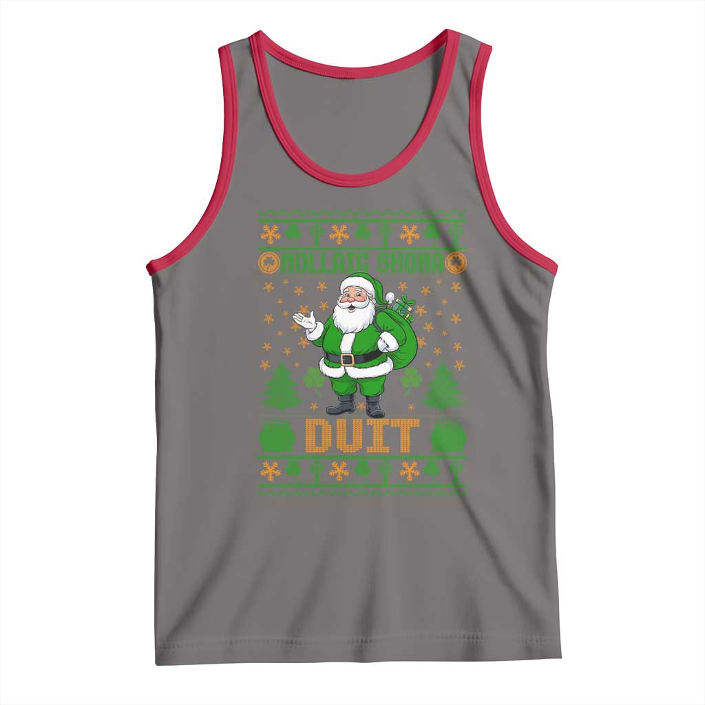 Irish Christmas Tank Top Nollaig Shona Duit Shamrock Santa Lucky For Everyone