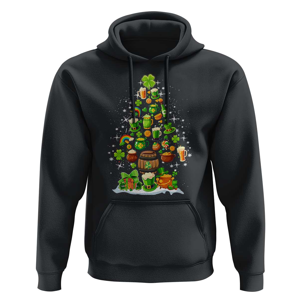 Merry Christmas Tree Irish Hoodie