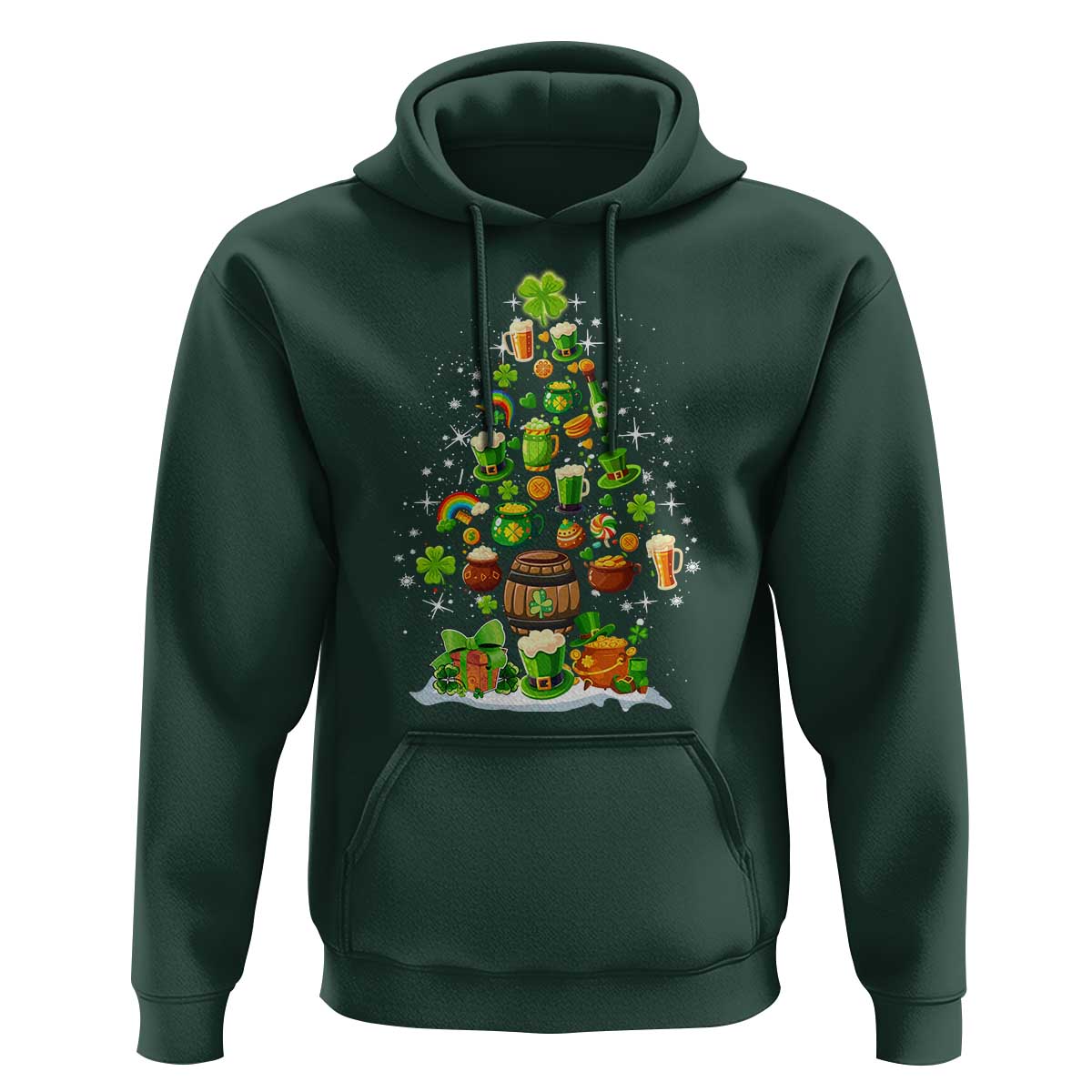 Merry Christmas Tree Irish Hoodie