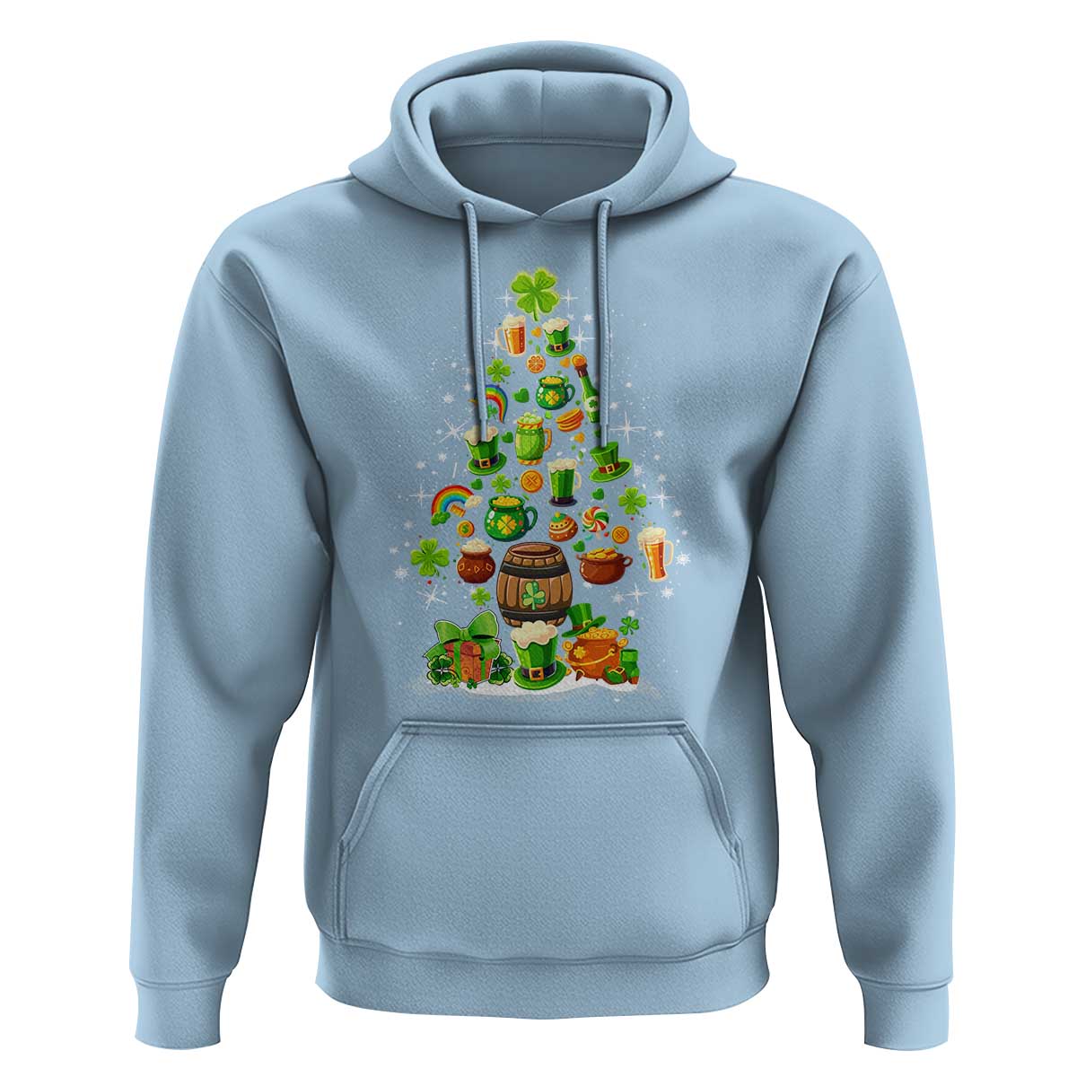 Merry Christmas Tree Irish Hoodie