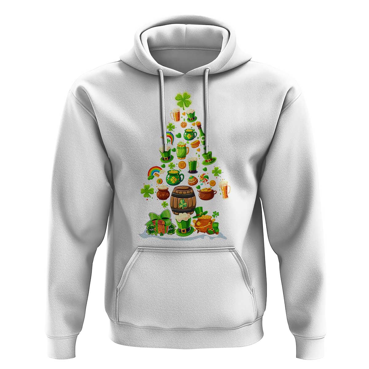 Merry Christmas Tree Irish Hoodie