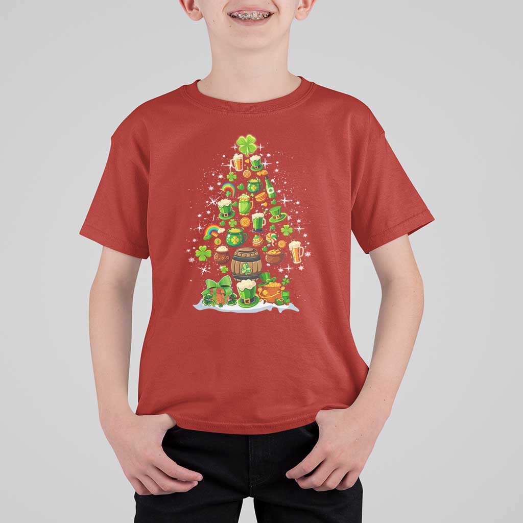 Merry Christmas Tree Irish T Shirt For Kid - Wonder Print Shop