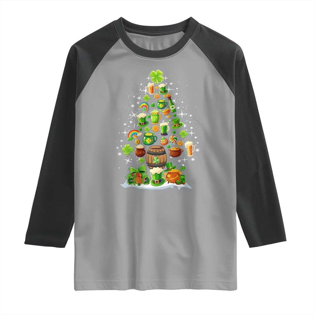 Merry Christmas Tree Irish Raglan Shirt