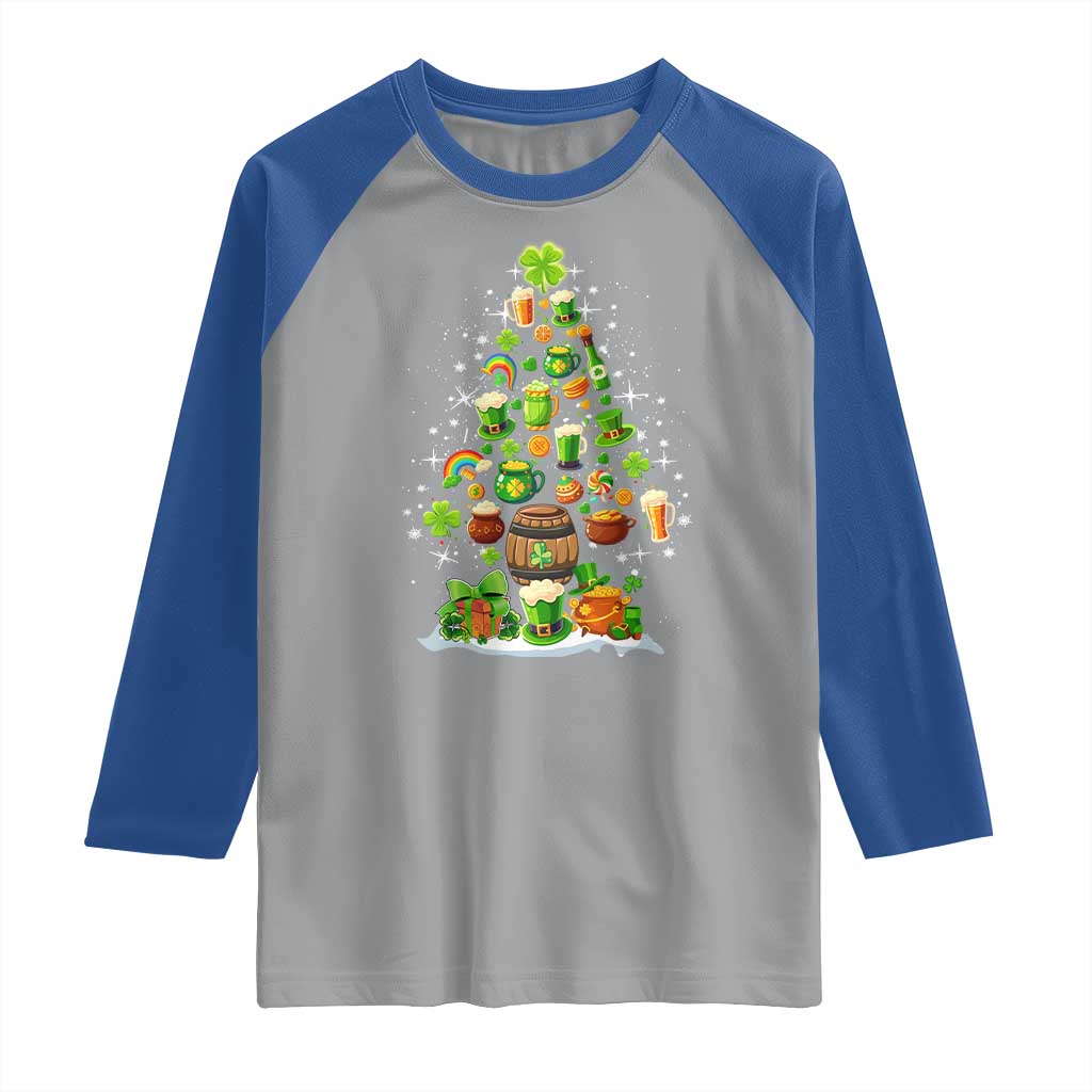 Merry Christmas Tree Irish Raglan Shirt