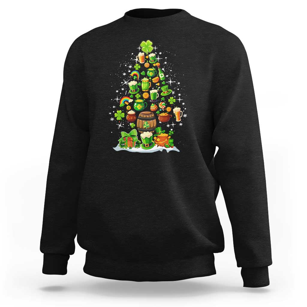 Merry Christmas Tree Irish Sweatshirt - Wonder Print Shop