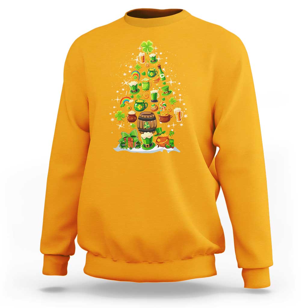 Merry Christmas Tree Irish Sweatshirt - Wonder Print Shop