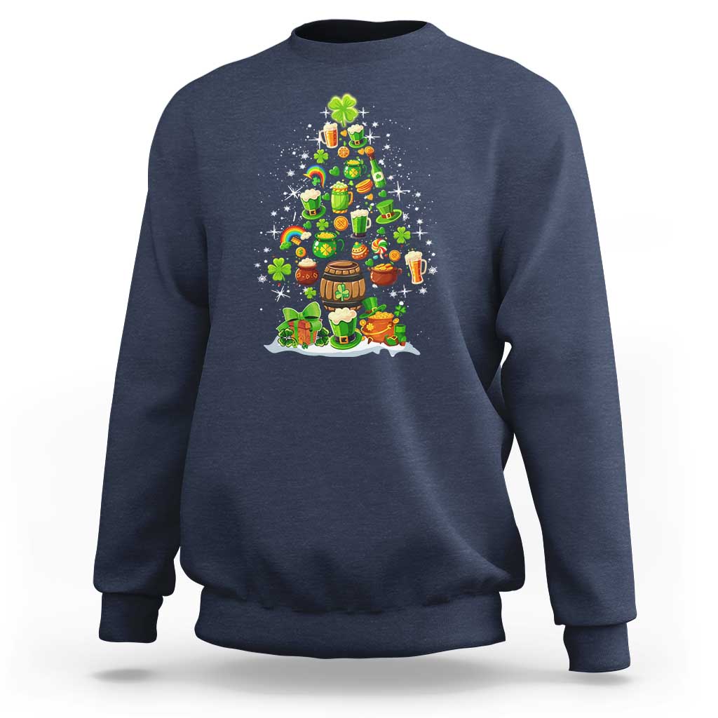 Merry Christmas Tree Irish Sweatshirt - Wonder Print Shop