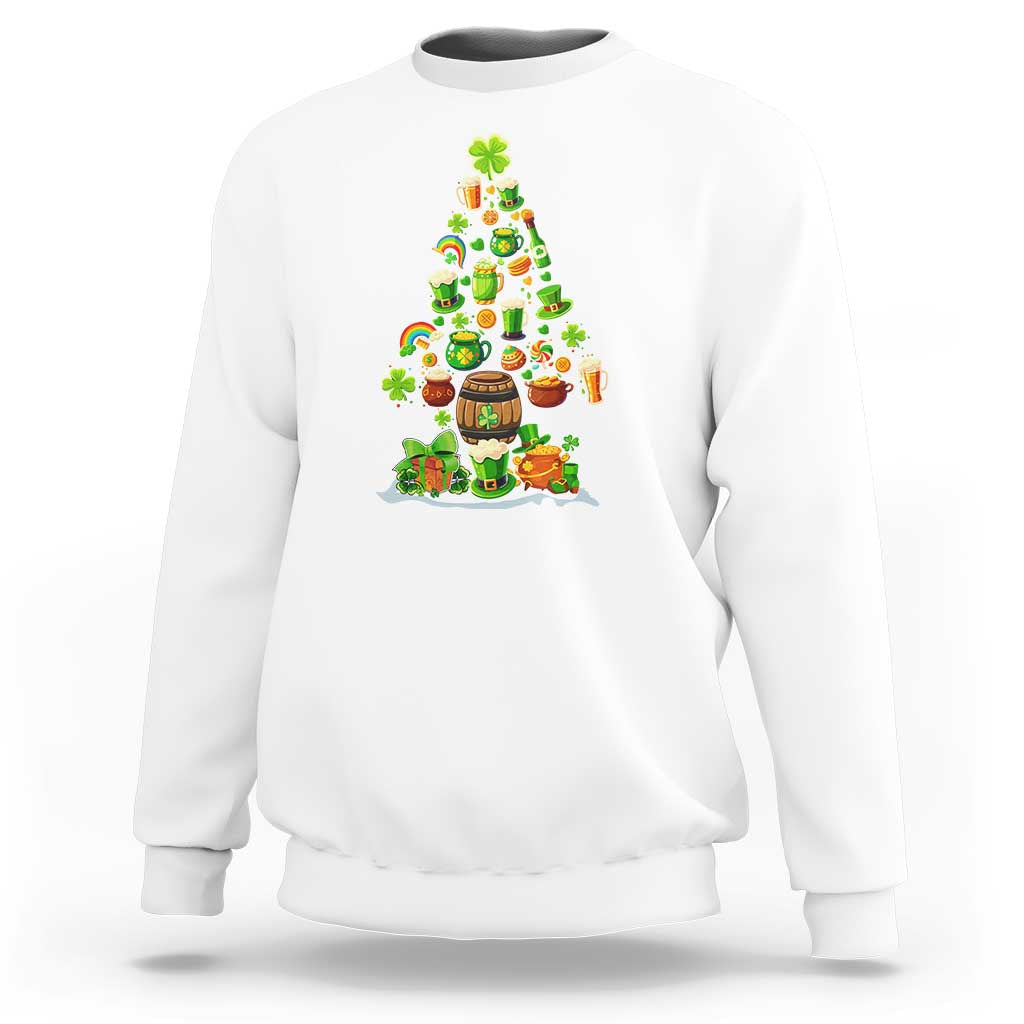 Merry Christmas Tree Irish Sweatshirt - Wonder Print Shop
