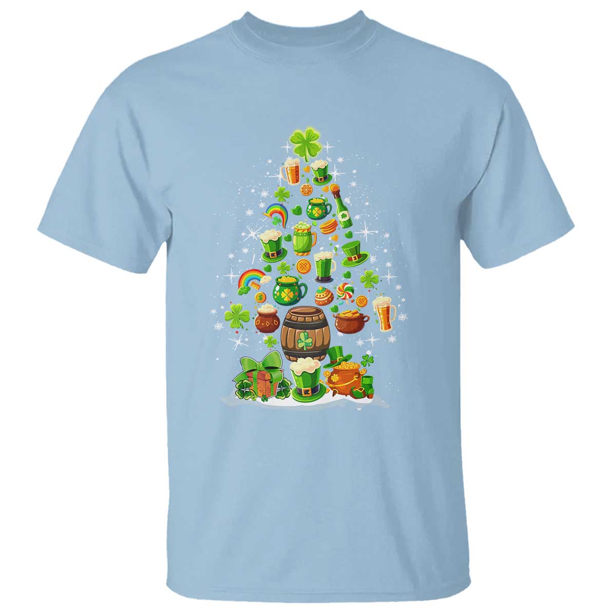 Merry Christmas Tree Irish T Shirt - Wonder Print Shop
