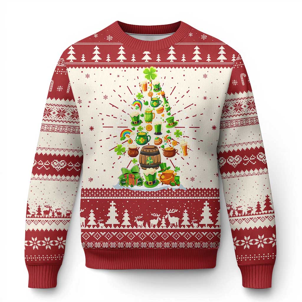 Merry Christmas Tree Irish Ugly Christmas Sweater - Wonder Print Shop