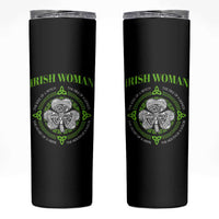 Irish Woman Pride Skinny Tumbler The Soul of A Witch Celtic Shamrock Feminist