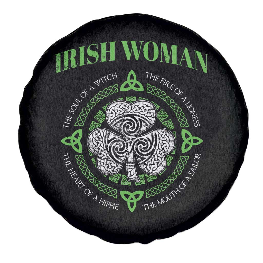 Irish Woman Pride Spare Tire Cover The Soul of A Witch Celtic Shamrock Feminist