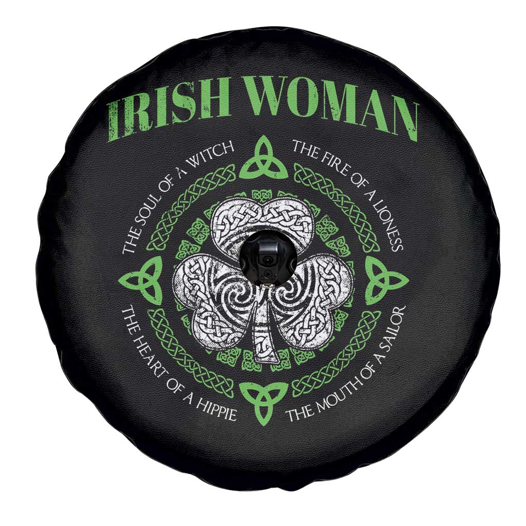Irish Woman Pride Spare Tire Cover The Soul of A Witch Celtic Shamrock Feminist