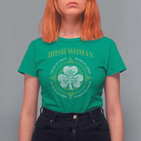 Irish Woman Pride T Shirt For Women The Soul of A Witch Celtic Shamrock Feminist - Wonder Print Shop