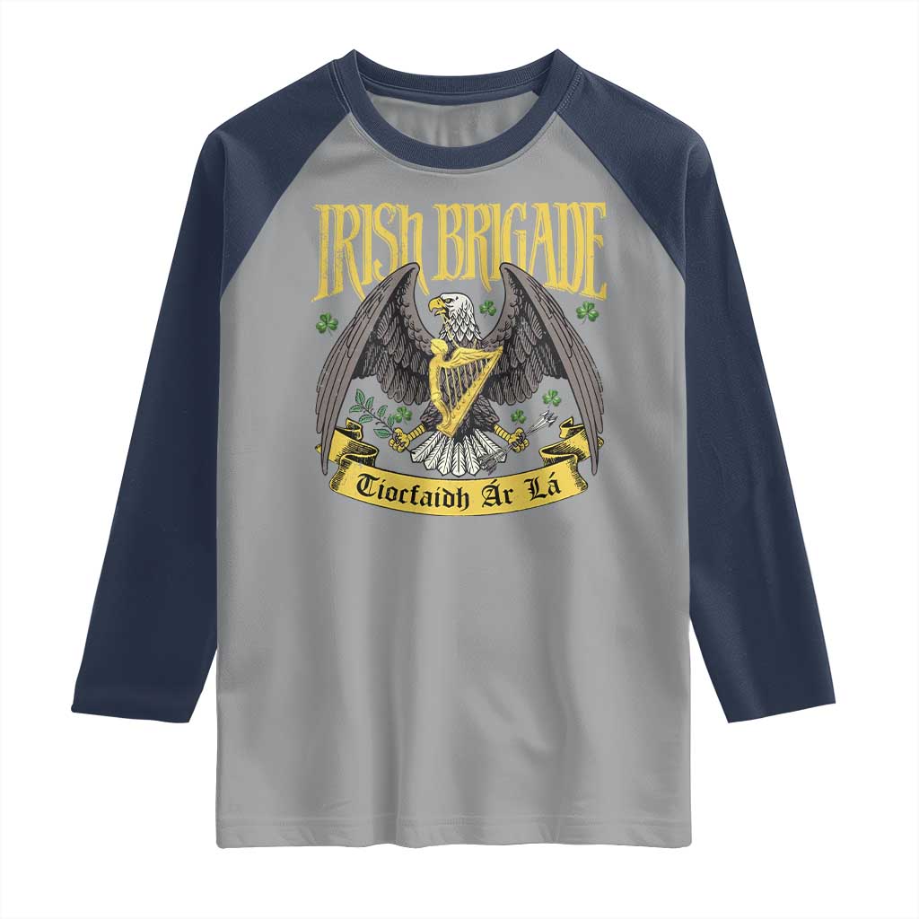Irish Brigade Raglan Shirt Tiocfaidh Ar La Eagle Patriotic