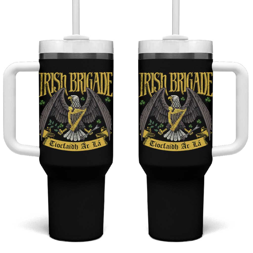 Irish Brigade Tumbler With Handle Tiocfaidh Ar La Eagle Patriotic