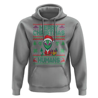 Funny Xmas Alien Santa Hoodie Merry Christmas Humans UFO Outer Space