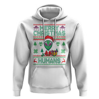 Funny Xmas Alien Santa Hoodie Merry Christmas Humans UFO Outer Space