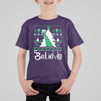 Funny Xmas UFO Believe T Shirt For Kid - Wonder Print Shop