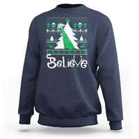 Funny Xmas UFO Believe Sweatshirt - Wonder Print Shop