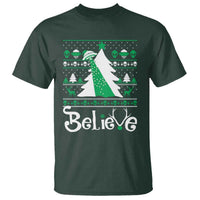 Funny Xmas UFO Believe T Shirt - Wonder Print Shop