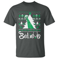 Funny Xmas UFO Believe T Shirt - Wonder Print Shop